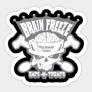 Brain Freeze Eats-N-Treats (Gray) Sticker